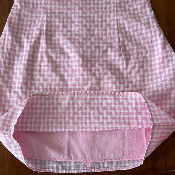 BNWT Pink & White Gingham Mini Dress - Picture 9 of 9